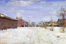 Countryside in Winter, 1920 (Painting)-Isaak Israilevich Brodsky-Giclee Print