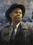 Portrait of the Author Maxim Gorky (1868-193), 1936-Isaak Izrailevich Brodsky-Stretched Canvas