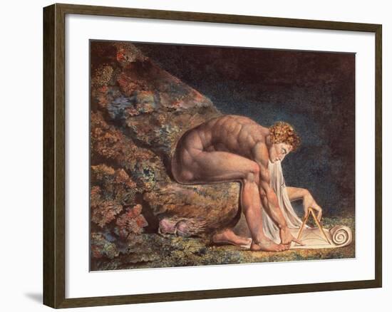 Isaak Newton, 1795-William Blake-Framed Giclee Print