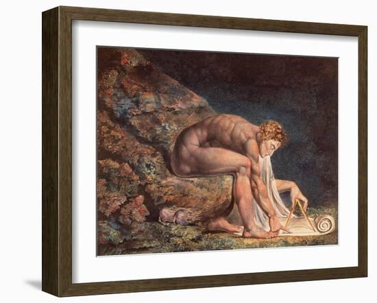 Isaak Newton, 1795-William Blake-Framed Giclee Print