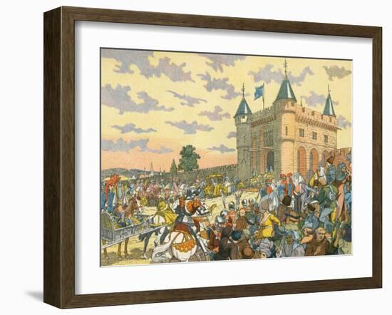 Isabeau de Baviere-Eugene Courboin-Framed Art Print