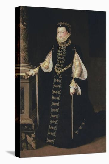 Isabel De Valois Holding a Portrait of Philip II-Sofonisba Anguissola-Stretched Canvas