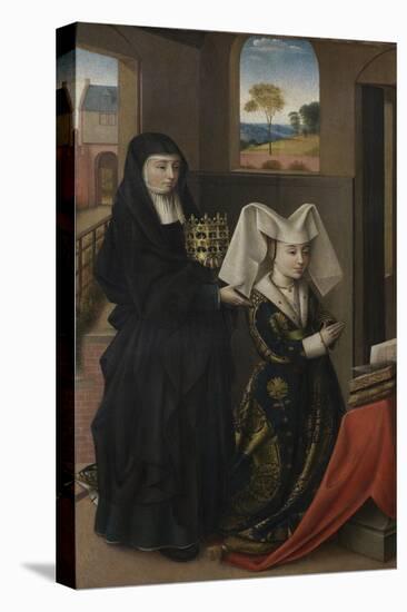 Isabel of Portugal with Saint Elizabeth, 1457-1460-Petrus Christus-Stretched Canvas
