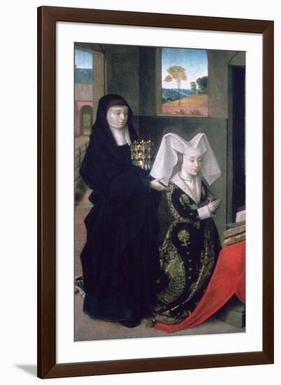 Isabel of Portugal with St Elizabeth, 1457-1460-Petrus Christus-Framed Giclee Print