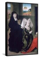 Isabel of Portugal with St Elizabeth, 1457-1460-Petrus Christus-Framed Stretched Canvas