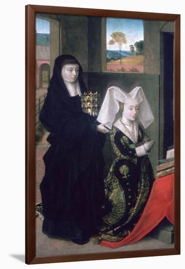 Isabel of Portugal with St Elizabeth, 1457-1460-Petrus Christus-Framed Giclee Print