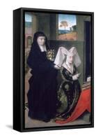 Isabel of Portugal with St Elizabeth, 1457-1460-Petrus Christus-Framed Stretched Canvas