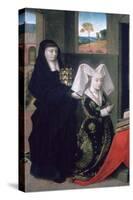 Isabel of Portugal with St Elizabeth, 1457-1460-Petrus Christus-Stretched Canvas