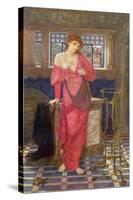 Isabella and the Pot of Basil-John Melhuish Strudwick-Stretched Canvas