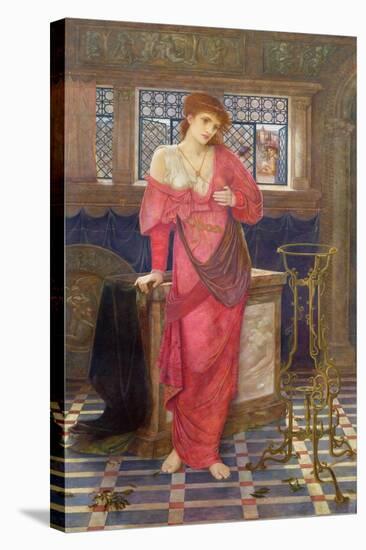 Isabella and the Pot of Basil-John Melhuish Strudwick-Stretched Canvas