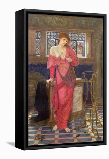 Isabella and the Pot of Basil-John Melhuish Strudwick-Framed Stretched Canvas