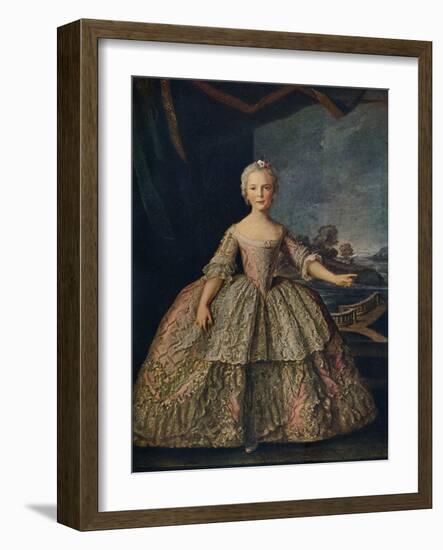 'Isabella de Bourbon, Infanta of Parma', 1747 (c1927)-Jean-Marc Nattier-Framed Giclee Print