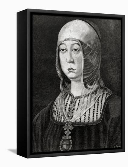 Isabella I of Castile-Arturo Carretero y Sánchez-Framed Stretched Canvas