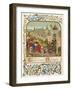 Isabella Queen of Edward II Flees to France and is Received by Charles le Bel-Ronjat-Framed Art Print