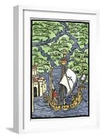 Isabella, the Settlement Founded by Columbus on Hispaniola, c.1493-null-Framed Giclee Print