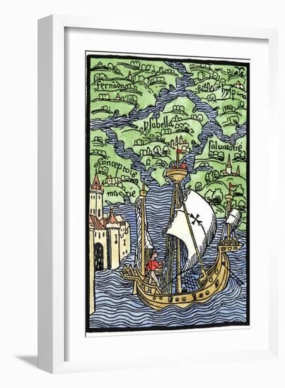 Isabella, the Settlement Founded by Columbus on Hispaniola, c.1493-null-Framed Giclee Print