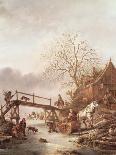 Children Playing by a Cottage Fire, 1641-Isack van Ostade-Framed Giclee Print