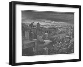 Isaiah's Vision of the Destruction of Babylon, 1897-Gustave Doré-Framed Giclee Print