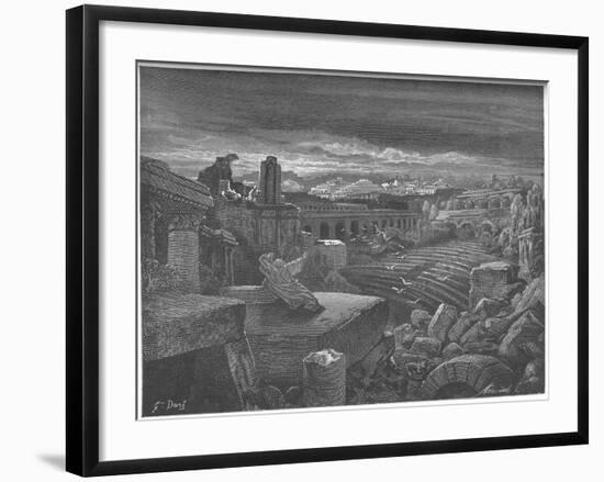 Isaiah's Vision of the Destruction of Babylon, 1897-Gustave Doré-Framed Giclee Print