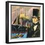 Isambard Kingdom Brunel and the Great Eastern-English School-Framed Giclee Print