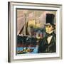 Isambard Kingdom Brunel and the Great Eastern-English School-Framed Giclee Print