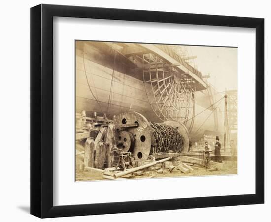 Isambard Kingdom Brunel beside the 'Great Eastern', c1857-Robert Howlett-Framed Photographic Print