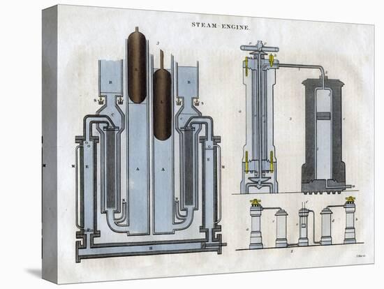 Isambard Kingdom Brunel's Steam Engine, 1827-J Pass-Stretched Canvas