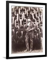 Isambard Kingdom Brunel, Standing in Front of the Launching Chains of the 'Great Eastern', 1857-Robert Howlett-Framed Giclee Print