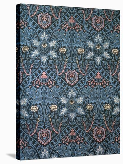 Isaphan Furnishing Fabric, Woven Wool, England, Late 19th Century-William Morris-Stretched Canvas