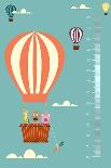 Balloon Cartoons ,Meter Wall or Height Meter from 50 to 180 Centimeter,Vector Illustrations-isaree-Stretched Canvas