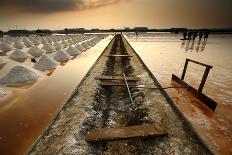 Salt Fields, Phetchaburi, Thailand-isarescheewin-Stretched Canvas