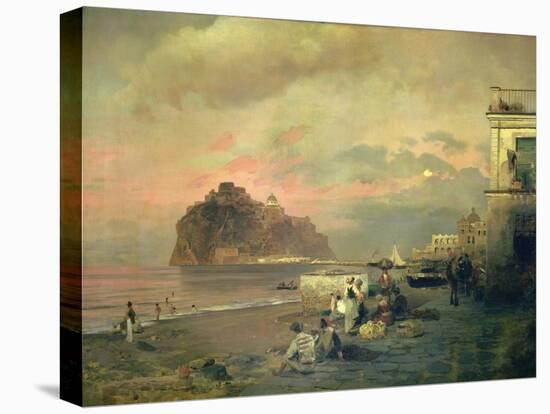 Ischia, 1884-Oswald Achenbach-Stretched Canvas