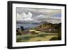 Ischia. Vue prise des pentes du mont Epomeo, au fond: Capri et le Vésuve-Jean-Baptiste-Camille Corot-Framed Giclee Print