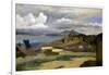 Ischia. Vue prise des pentes du mont Epomeo, au fond: Capri et le Vésuve-Jean-Baptiste-Camille Corot-Framed Giclee Print