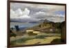 Ischia. Vue prise des pentes du mont Epomeo, au fond: Capri et le Vésuve-Jean-Baptiste-Camille Corot-Framed Giclee Print