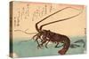 Ise Ebi to Shiba Ebi-Utagawa Hiroshige-Stretched Canvas