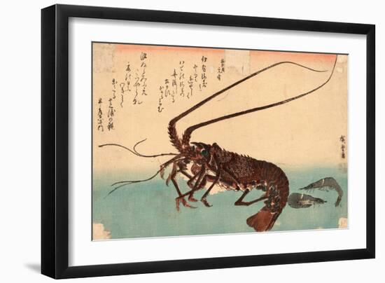 Ise Ebi to Shiba Ebi-Utagawa Hiroshige-Framed Premium Giclee Print