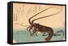 Ise Ebi to Shiba Ebi-Utagawa Hiroshige-Framed Stretched Canvas