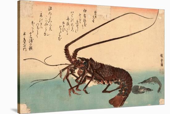 Ise Ebi to Shiba Ebi-Utagawa Hiroshige-Stretched Canvas