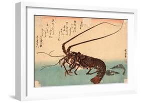 Ise Ebi to Shiba Ebi-Utagawa Hiroshige-Framed Giclee Print