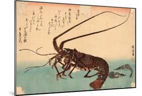 Ise Ebi to Shiba Ebi-Utagawa Hiroshige-Mounted Giclee Print