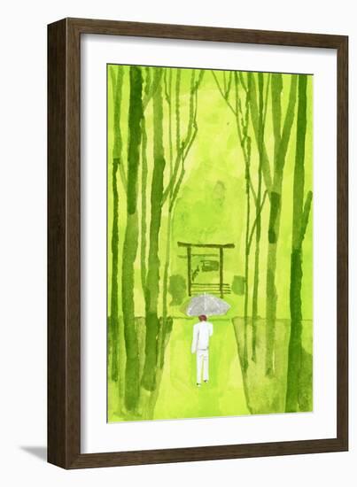 ise shrine; Torii is the entrance to the shrine, 2016-Hiroyuki Izutsu-Framed Giclee Print