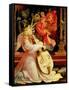 Isenheim Altar: Allegory of the Nativity, detail (Angel with Viola)-Matthias Gruenewald-Framed Stretched Canvas