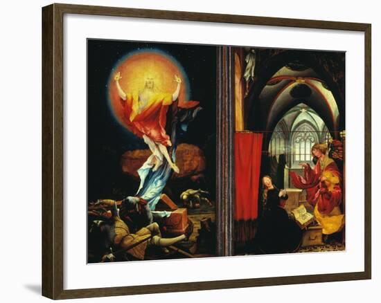 Isenheim Altar, Resurrection and Annunciation-Matthias Gruenewald-Framed Giclee Print