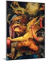 Isenheim Altar: Temptations of Saint Anthony, detail (Monster and Devil)-Matthias Gruenewald-Mounted Giclee Print