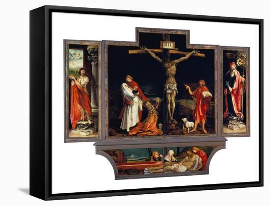 Isenheimer Altar. Erste Schauseite, Totale: die Hll.Antonius Und Sebastian-Matthias Grünewald-Framed Stretched Canvas