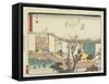 Ishibe, 1837-1844-Utagawa Hiroshige-Framed Stretched Canvas