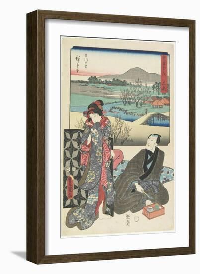 Ishibe, August 1855-Utagawa Hiroshige-Framed Giclee Print