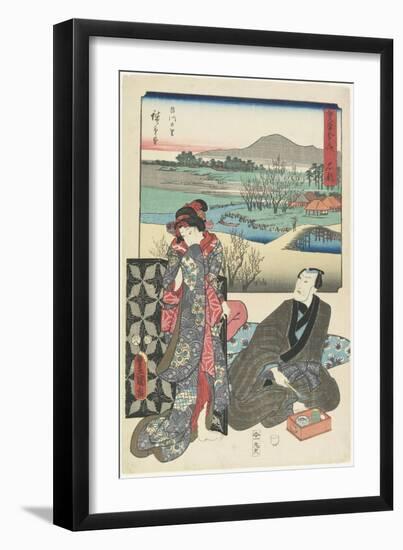 Ishibe, August 1855-Utagawa Hiroshige-Framed Giclee Print