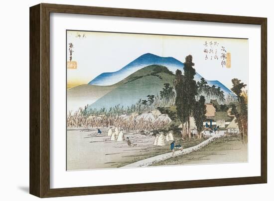 Ishiyakushi, from the Series "53 Stations of the Tokaido", 1833-34-Ando Hiroshige-Framed Giclee Print